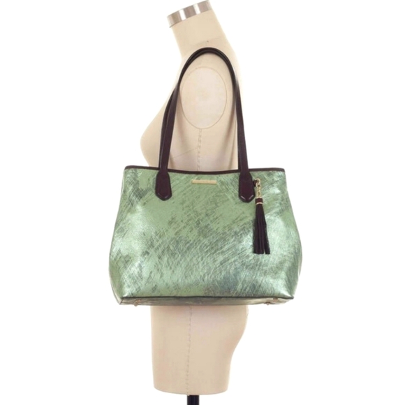 Brahmin Handbags - Brahmin Duxbury Satchel - Hunter Mayara Metallic Tote